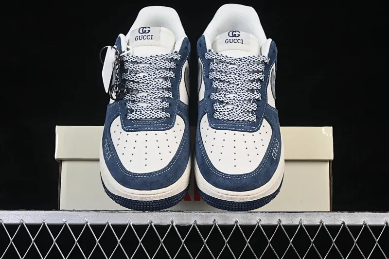All categories Nk Air Force 1 Air Force series Nk Air Force 1 Low Air Force low-top Nike Air Force 1'07 Low Navy blue and white Air Force 1 low-top casual sneakers XL1979-139